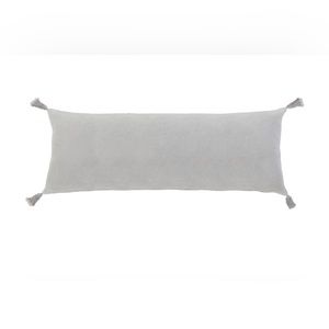 POM POM AT HOME Bianca Velveteen Accent Pillow Light Grey 14 X 40 With Insert